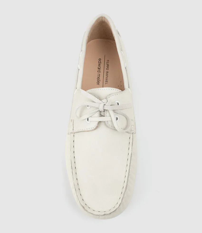 GANT Lace Up Moccasin in White sold by Edward Meller product image thumbnail 4