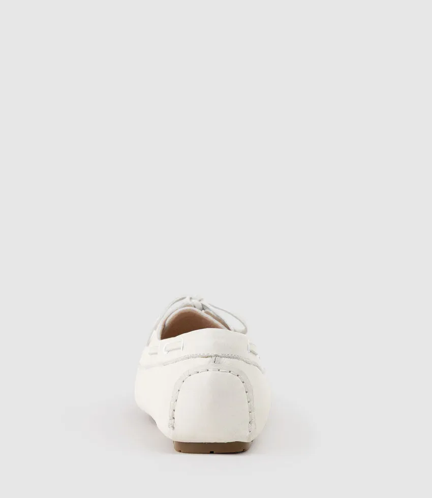GANT Lace Up Moccasin in White sold by Edward Meller product image thumbnail 3
