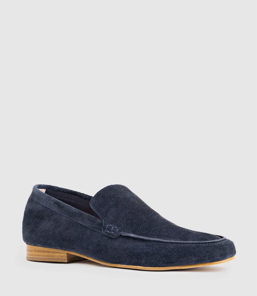 HALT Stitched Loafer in Navy Suede sold by Edward Meller product image thumbnail 2