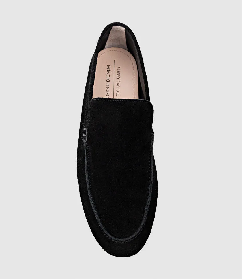HALT Stitched Loafer in Black Suede sold by Edward Meller product image thumbnail 5