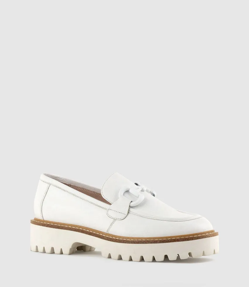 GIDEON Moccasin on Chunky Sole in Offwhite sold by Edward Meller product image thumbnail 2