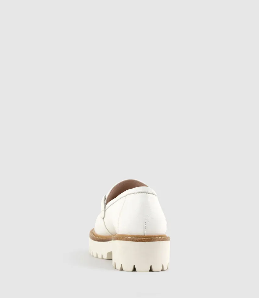 GIDEON Moccasin on Chunky Sole in Offwhite sold by Edward Meller product image thumbnail 3