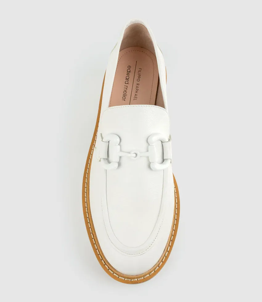 GIDEON Moccasin on Chunky Sole in Offwhite sold by Edward Meller product image thumbnail 4