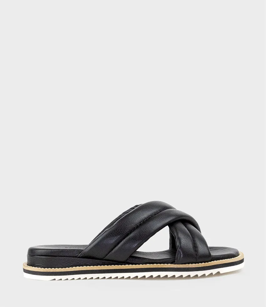 KEYLA Crossover Slide in Black sold by Edward Meller