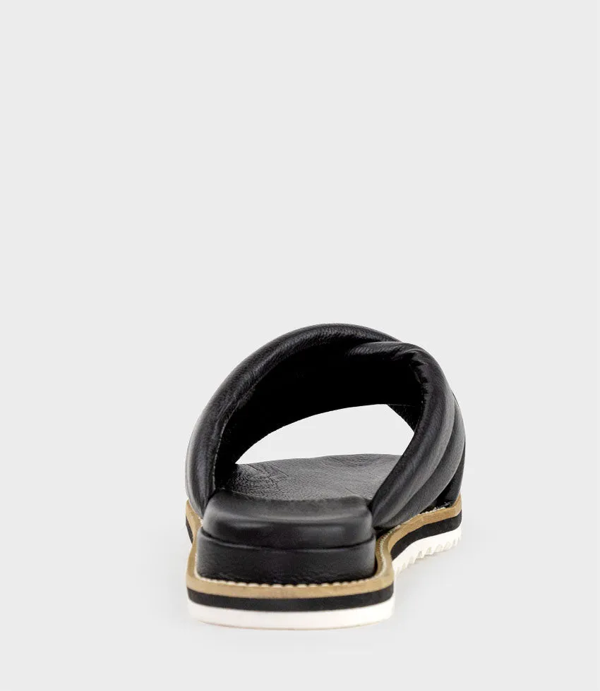 KEYLA Crossover Slide in Black sold by Edward Meller product image thumbnail 3
