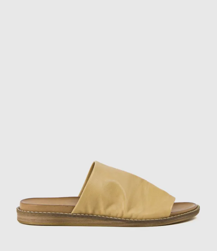 KEENE Soft Slide On Footbed in Natural sold by Edward Meller