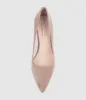 ADRIA 75mm Pointed Toe Pump in Nude Suede sold by Edward Meller