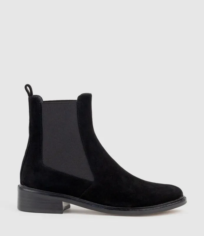 WALKER30 Chukka Boot in Black Suede sold by Edward Meller