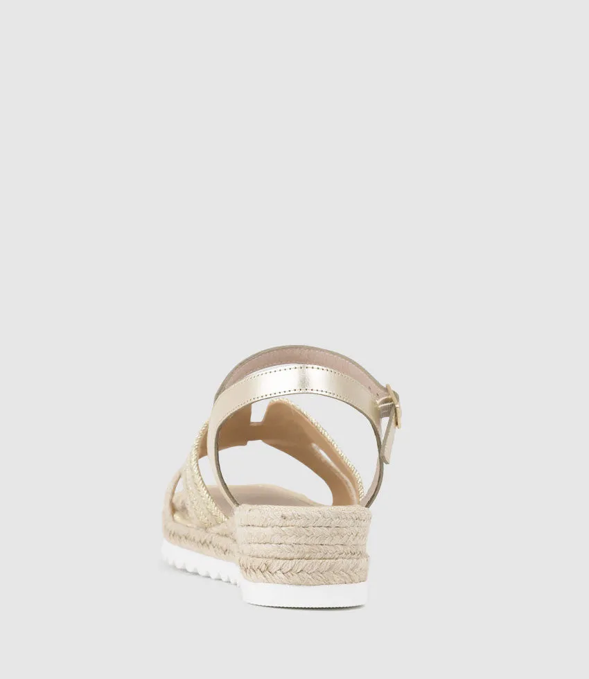 MIKO Geometric Weave Espadrille in Platino sold by Edward Meller product image thumbnail 3