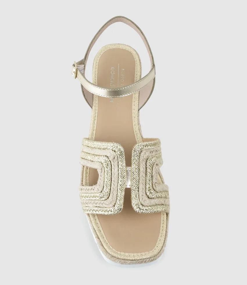 MIKO Geometric Weave Espadrille in Platino sold by Edward Meller product image thumbnail 4
