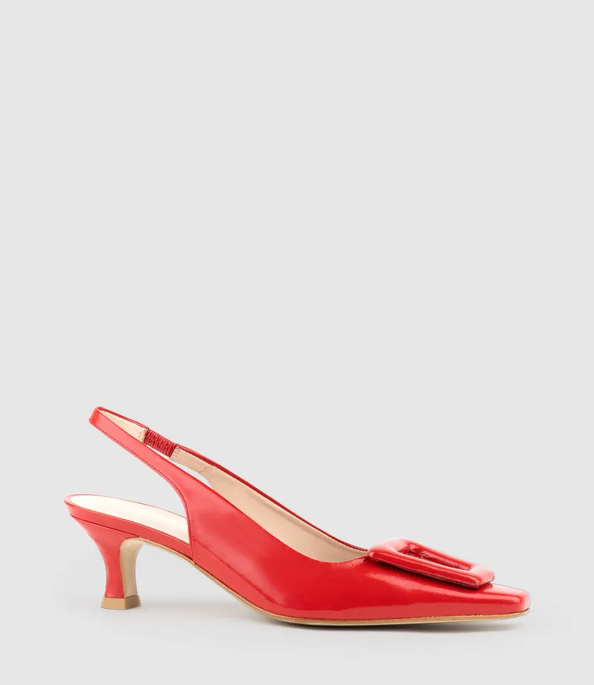 DAMINI60 Slingback Pump in Red Patent sold by Edward Meller product image thumbnail 3
