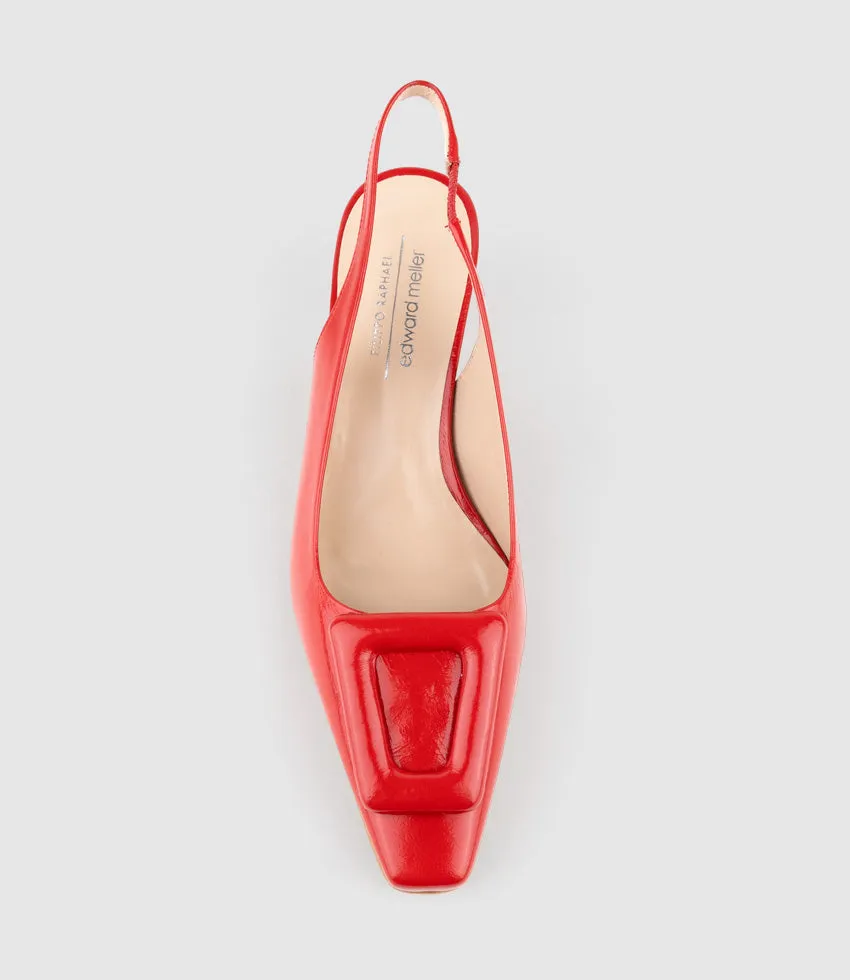 DAMINI60 Slingback Pump in Red Patent sold by Edward Meller product image thumbnail 5