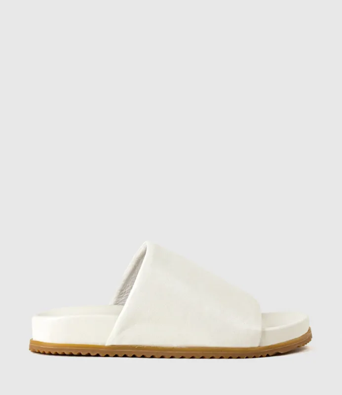 KENNA Slide on Footbed in Offwhite sold by Edward Meller