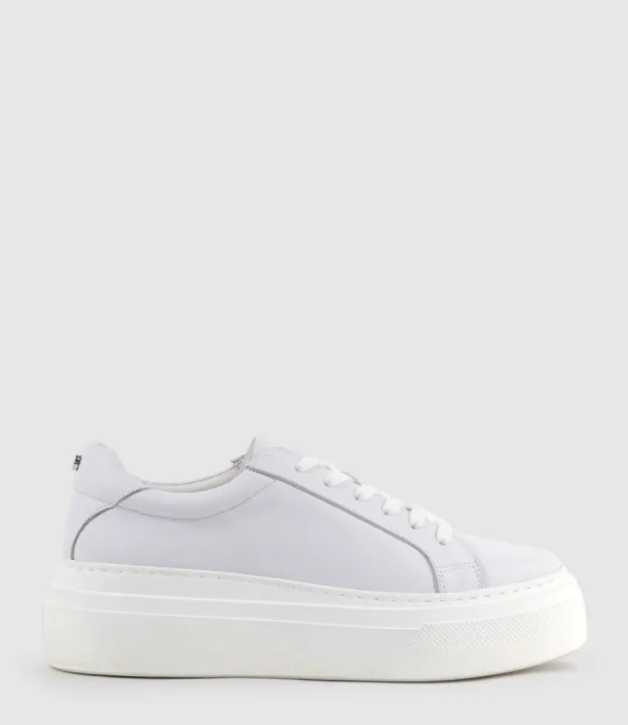 JAYCE Platform Sneaker in White sold by Edward Meller