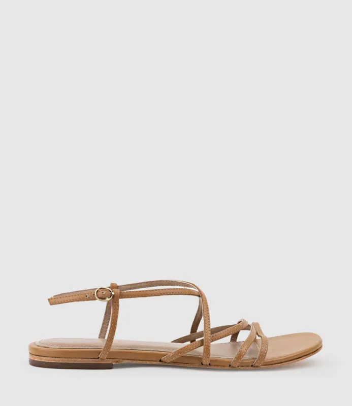 SERVILLE Strappy Sandal in Tan sold by Edward Meller