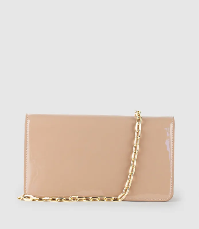 NYX Evening Bag in Nude Patent sold by Edward Meller