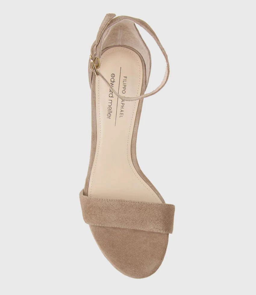 SYLVIA90 Platform Sandal in Nude Suede sold by Edward Meller product image thumbnail 5
