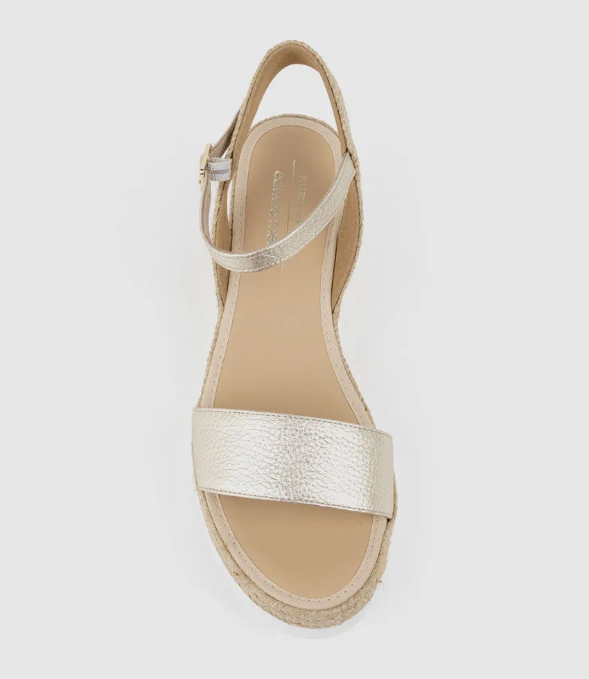 MYLO Single Strap Espadrille in Platino sold by Edward Meller product image thumbnail 5