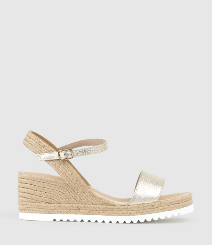 MYLO Single Strap Espadrille in Platino sold by Edward Meller
