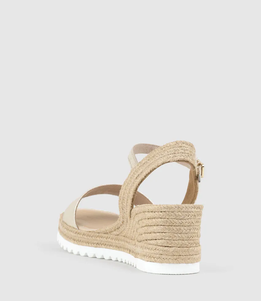 MYLO Single Strap Espadrille in Platino sold by Edward Meller product image thumbnail 4