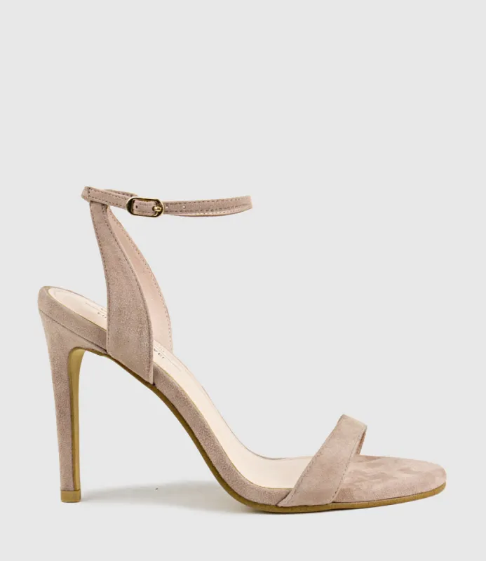 WISP100 Single Strap Sandal in Nude Suede sold by Edward Meller