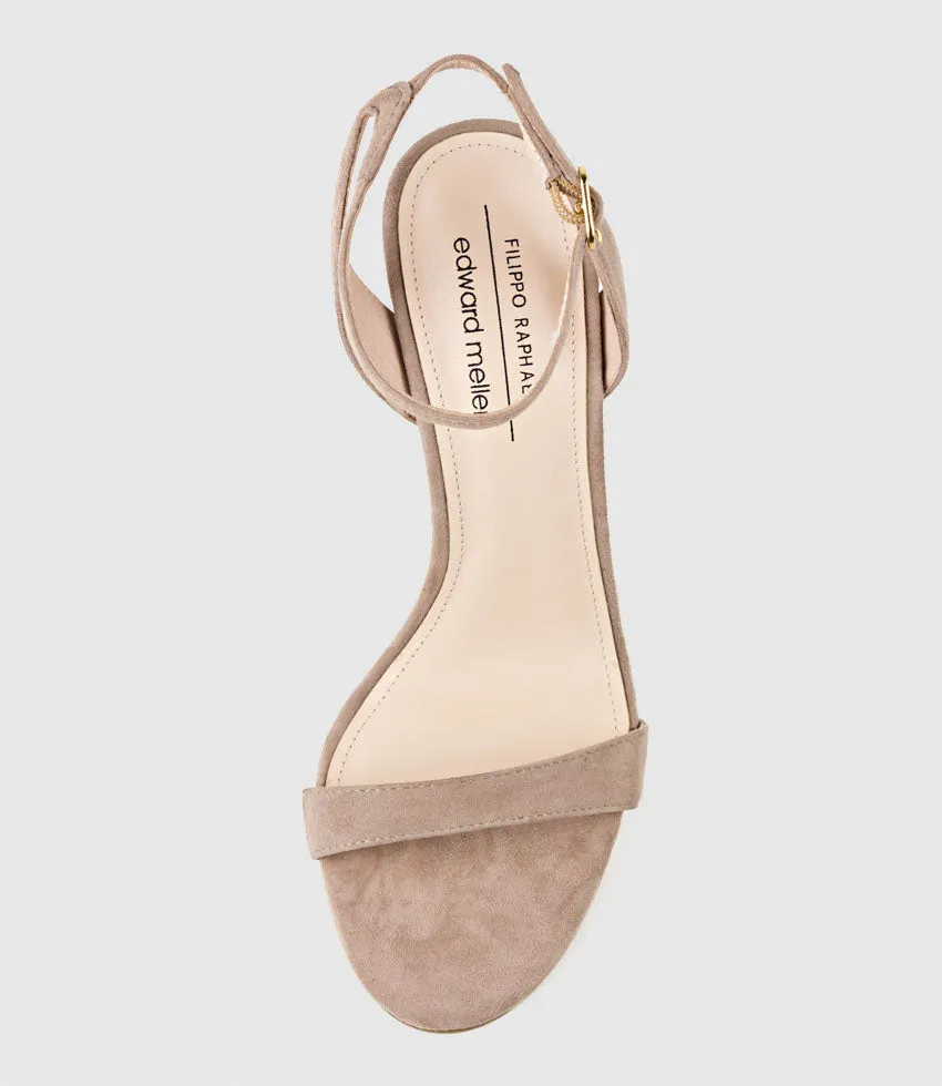 WISP100 Single Strap Sandal in Nude Suede sold by Edward Meller product image thumbnail 5
