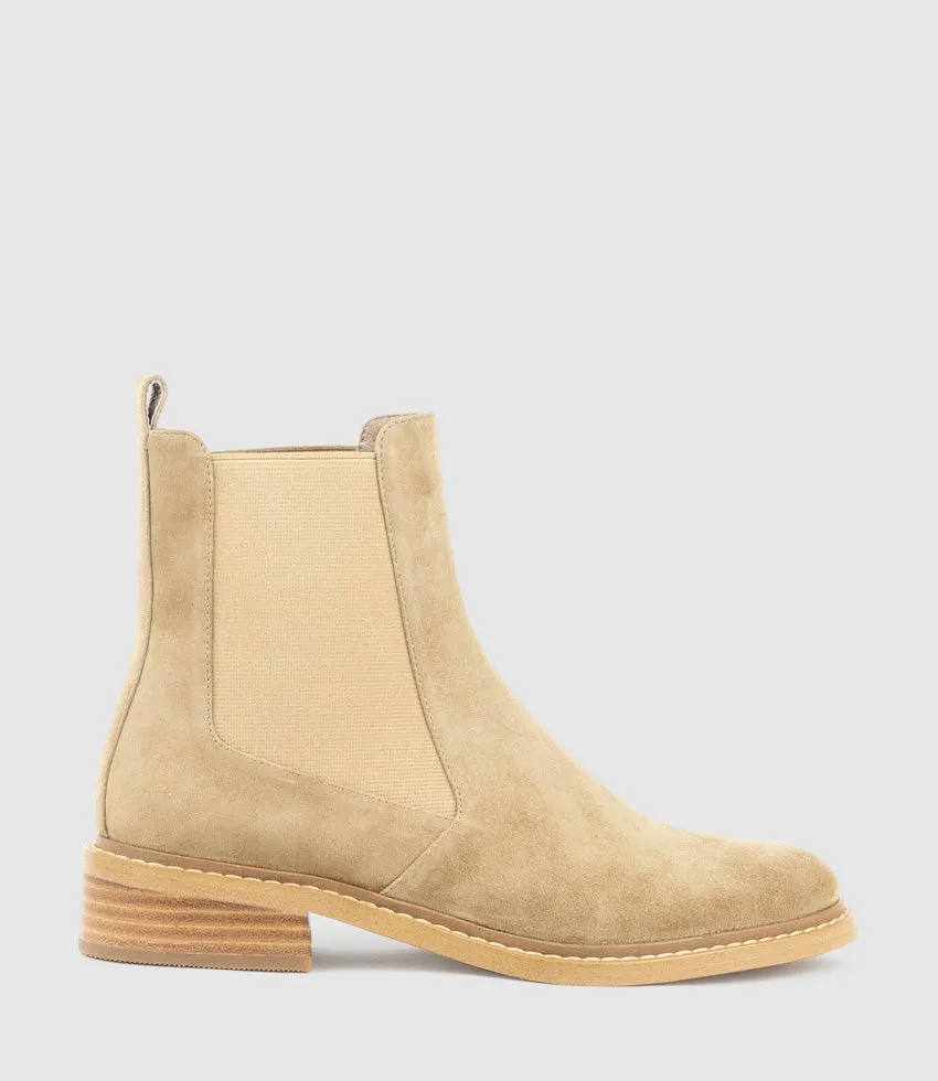 WALKER30 Chukka Boot in Camel Suede sold by Edward Meller