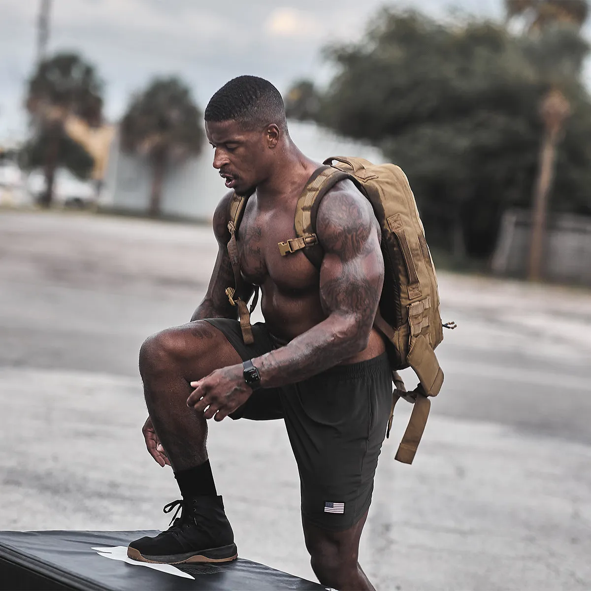 Men's Ballistic Trainers - Mid Top - Black + Gum w/ Black Reflective Spearhead sold by GORUCK product image thumbnail 4