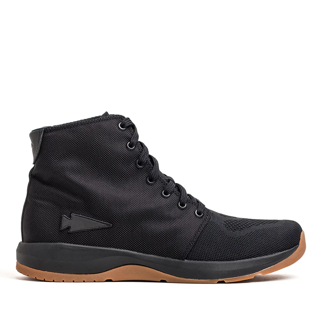 Men's Ballistic Trainers - Mid Top - Black + Gum w/ Black Reflective Spearhead sold by GORUCK