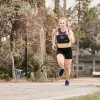 Women's Ballistic Trainers - Navy + White + Gold W/ Gold Reflective Spearhead sold by GORUCK