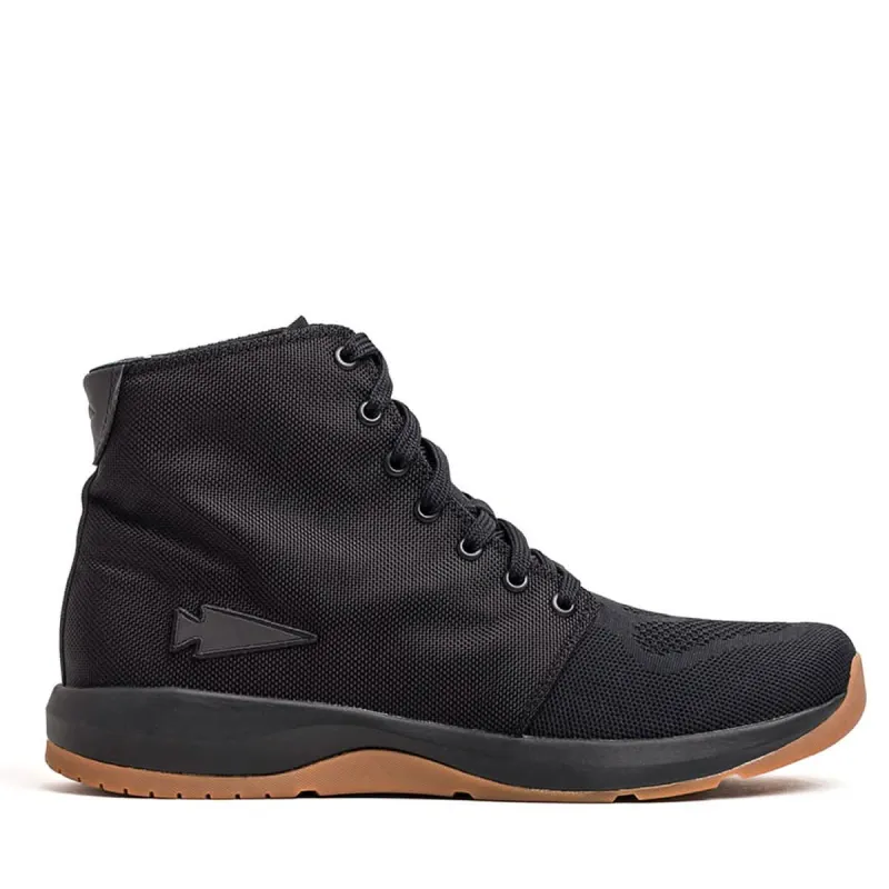 Women's Ballistic Trainers - Mid Top - Black + Gum w/ Black Reflective Spearhead sold by GORUCK