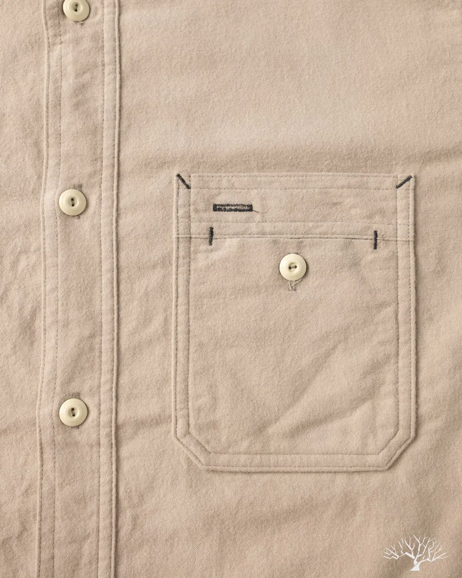 Uncle Sam Brushed Chamois Flannel Work Shirt - Sand Grey sold by Withered Fig product image thumbnail 3