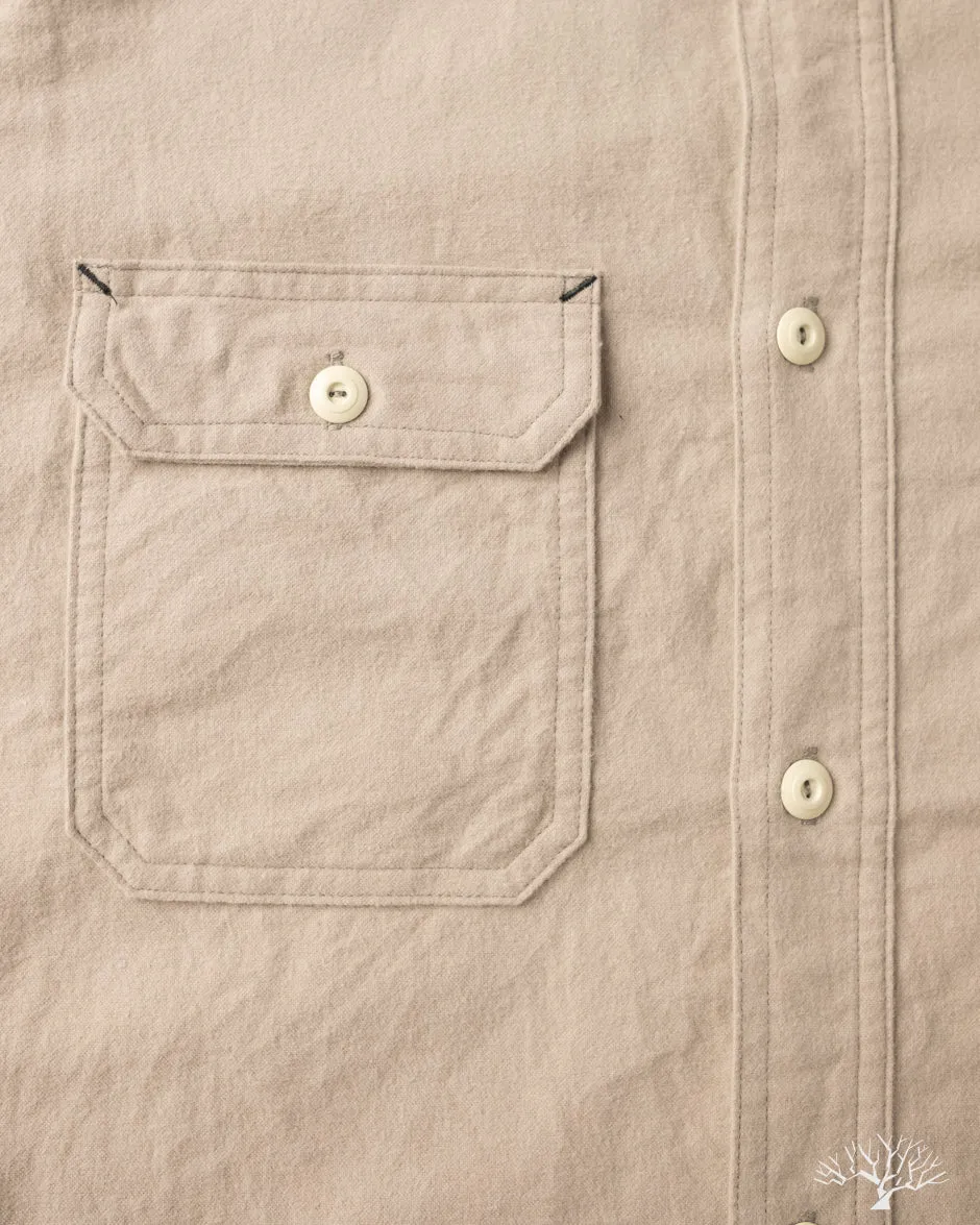 Uncle Sam Brushed Chamois Flannel Work Shirt - Sand Grey sold by Withered Fig product image thumbnail 4