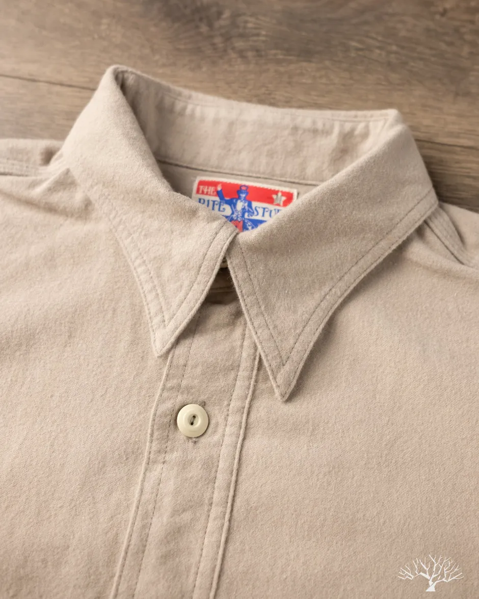 Uncle Sam Brushed Chamois Flannel Work Shirt - Sand Grey sold by Withered Fig product image thumbnail 5