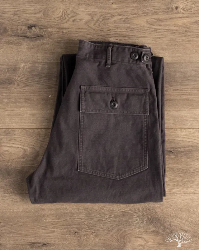 Regular Fit Fatigue Pants - Black Stone made by orSlow
