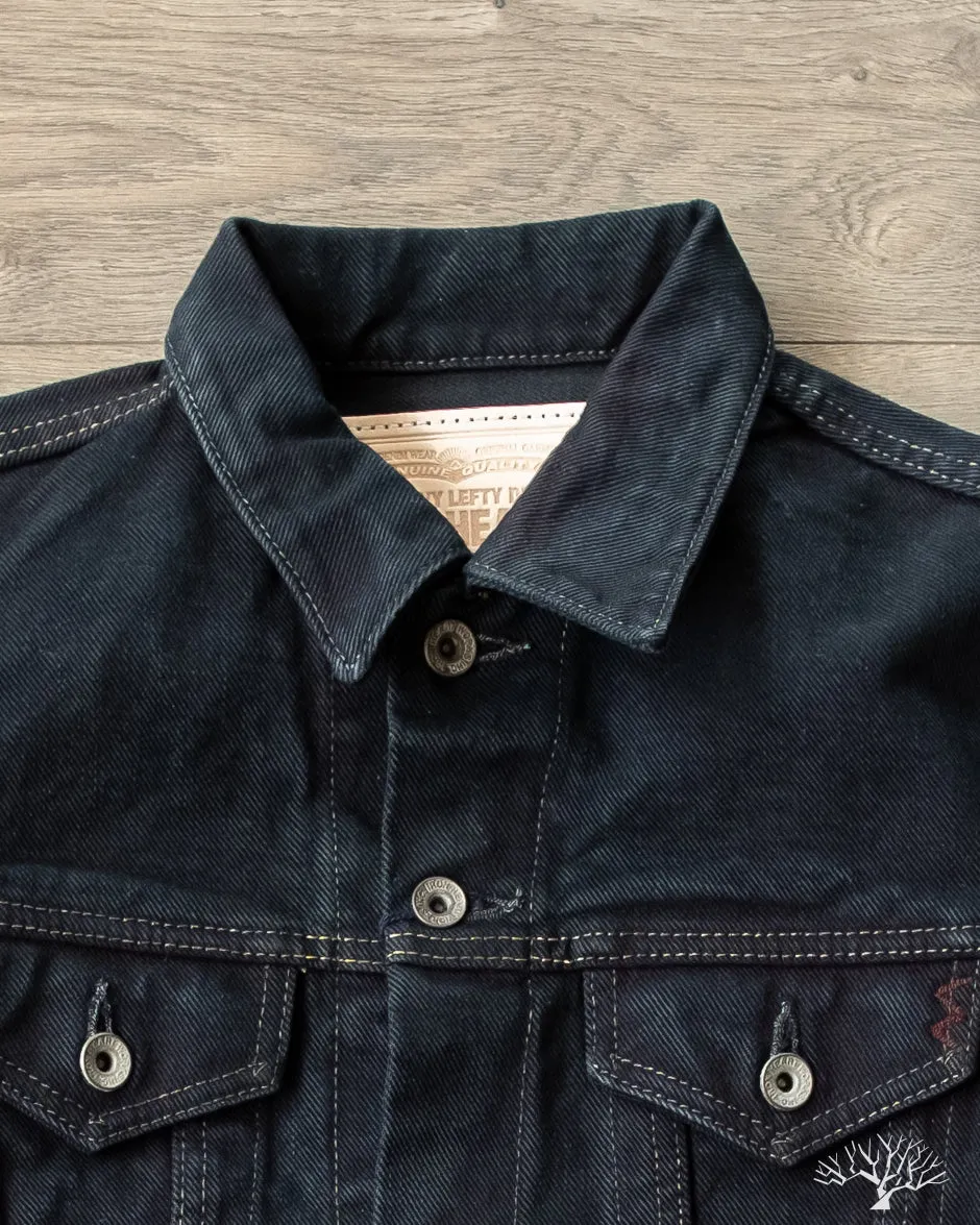 IH-526Lod - 19oz Left Hand Twill Type III Modified Denim Jacket - Indigo Overdyed Black sold by Withered Fig product image thumbnail 2