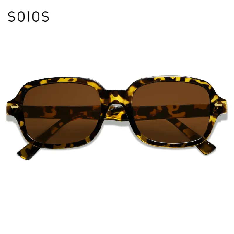 SOIOS Tortoise Square Frame Sunglasses sold by Sojos
