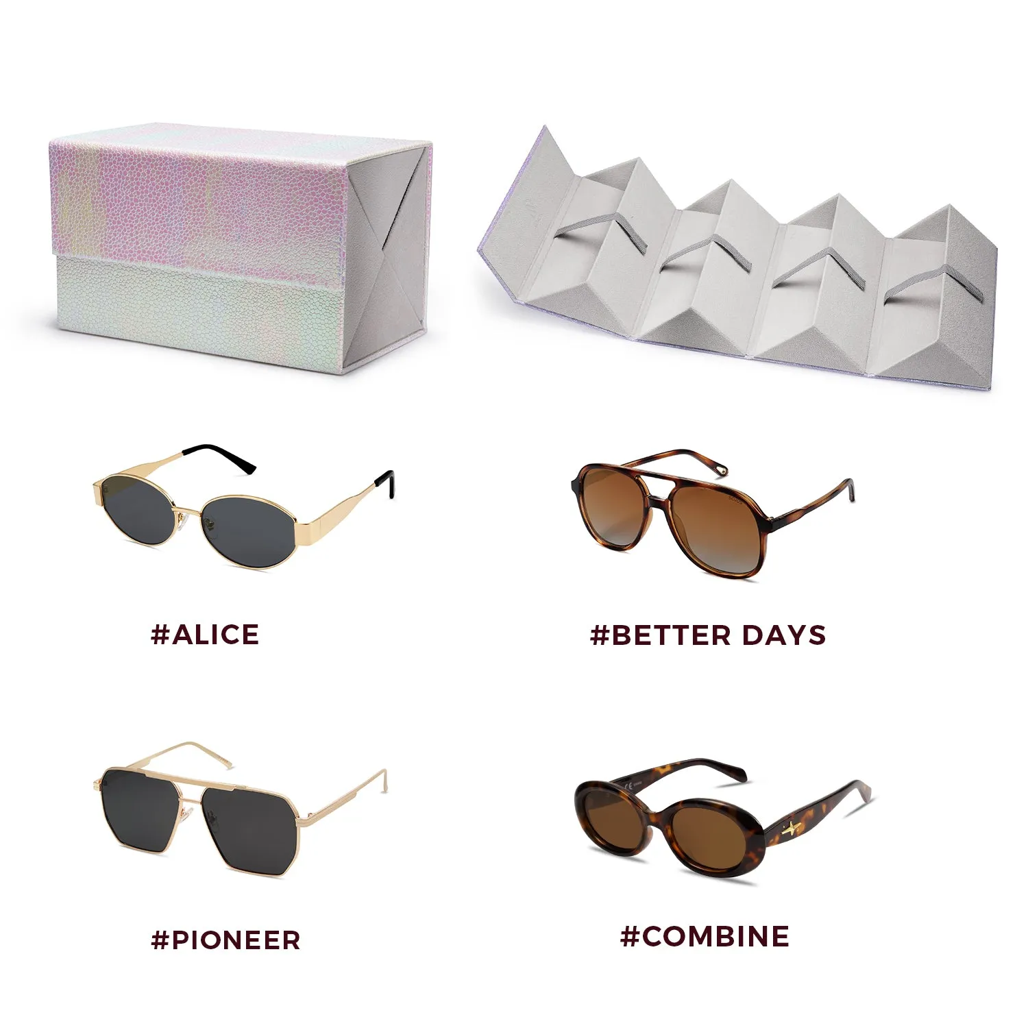 4 Pairs Sunglasses Gift Box sold by Sojos product image thumbnail 2