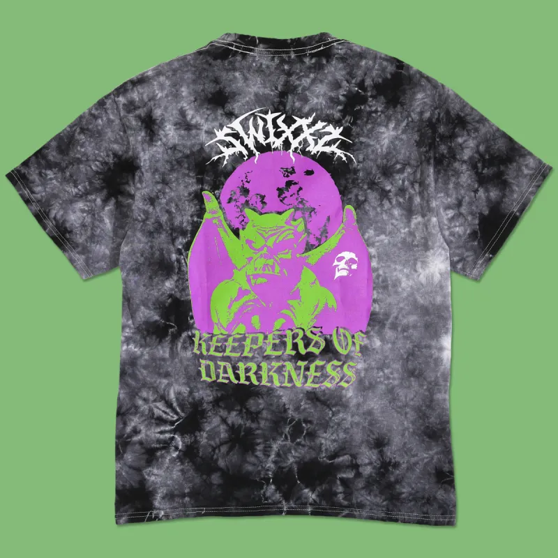 Gargoyle Black Tie Dye Tee sold by SWIXXZ by Maggie Lindemann