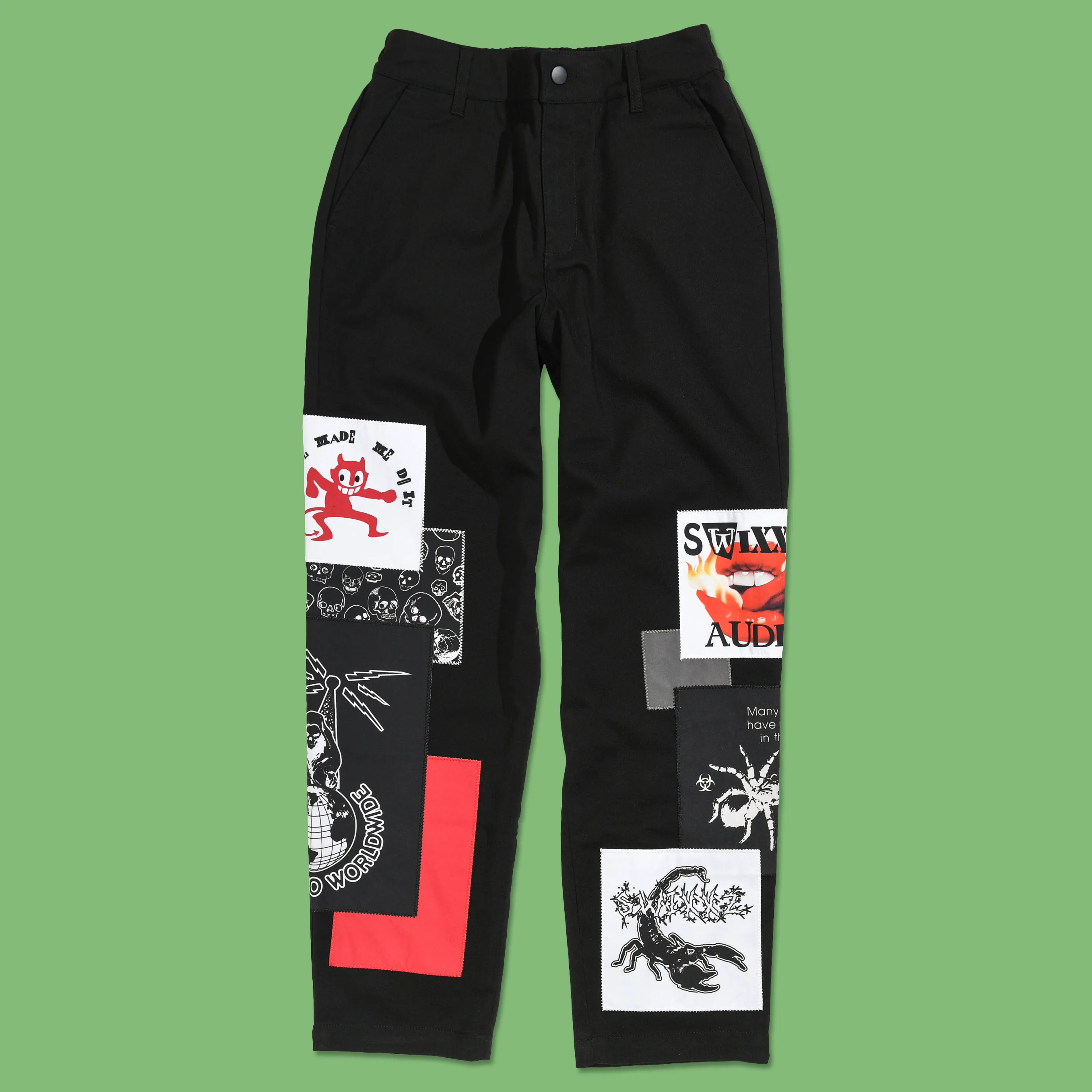 Punk Patched Set Pants sold by SWIXXZ by Maggie Lindemann