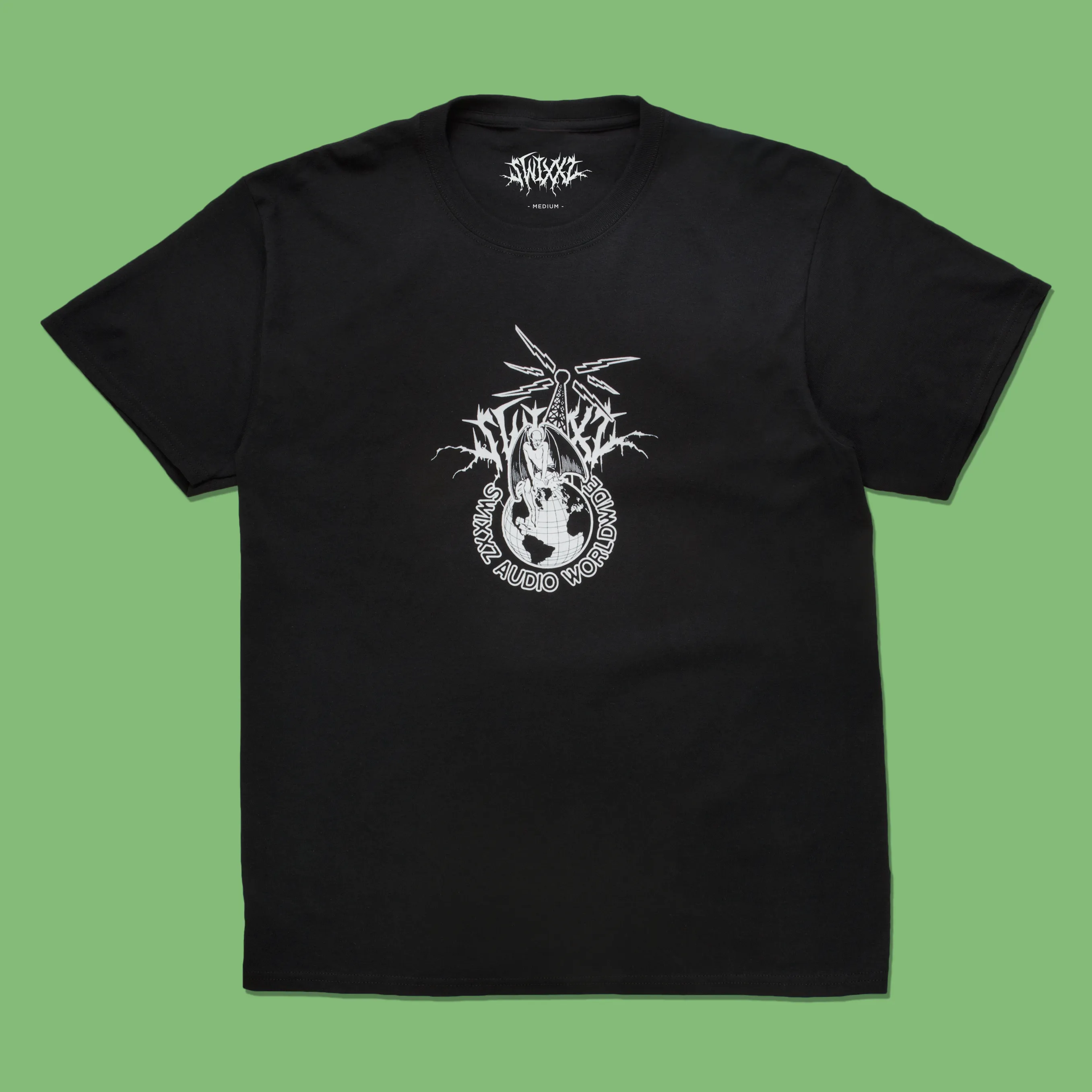 swixxzaudio Worldwide Black Short Sleeve Tee sold by SWIXXZ by Maggie Lindemann product image thumbnail 2