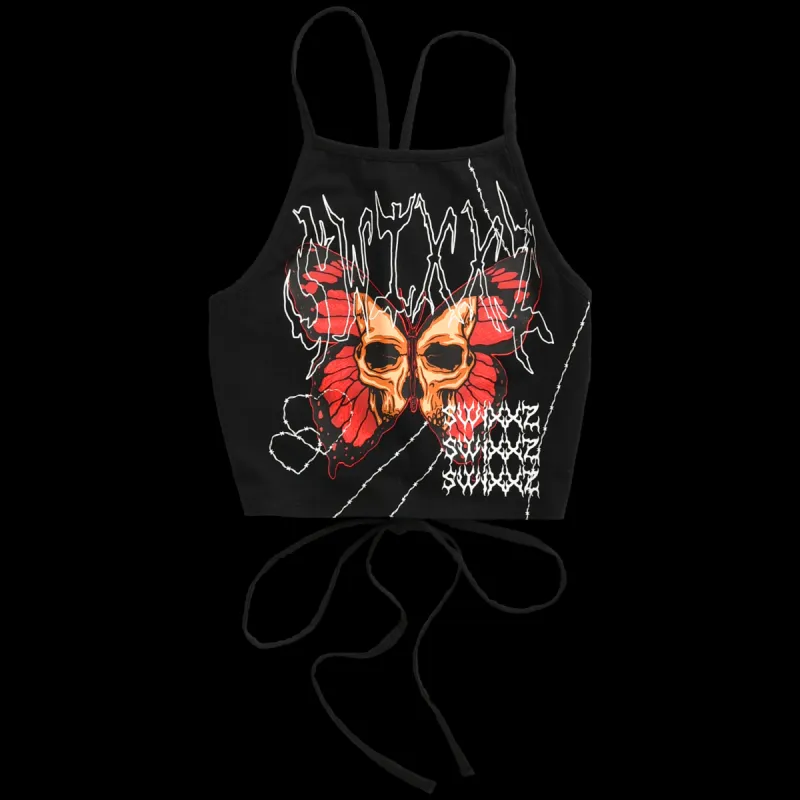 Cut Throat Halter Tank sold by SWIXXZ by Maggie Lindemann