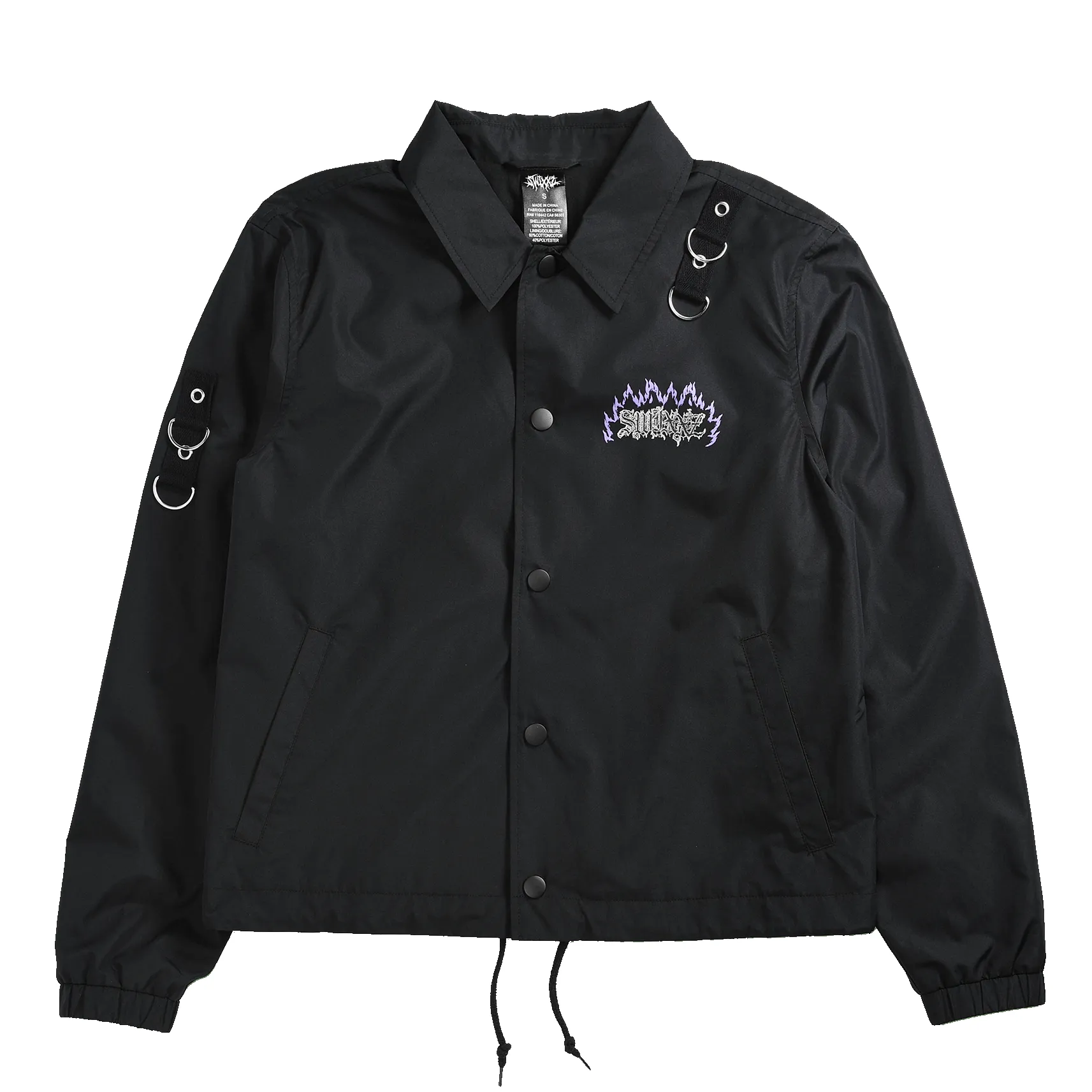 Flame Logo Coaches Jacket sold by SWIXXZ by Maggie Lindemann product image thumbnail 2