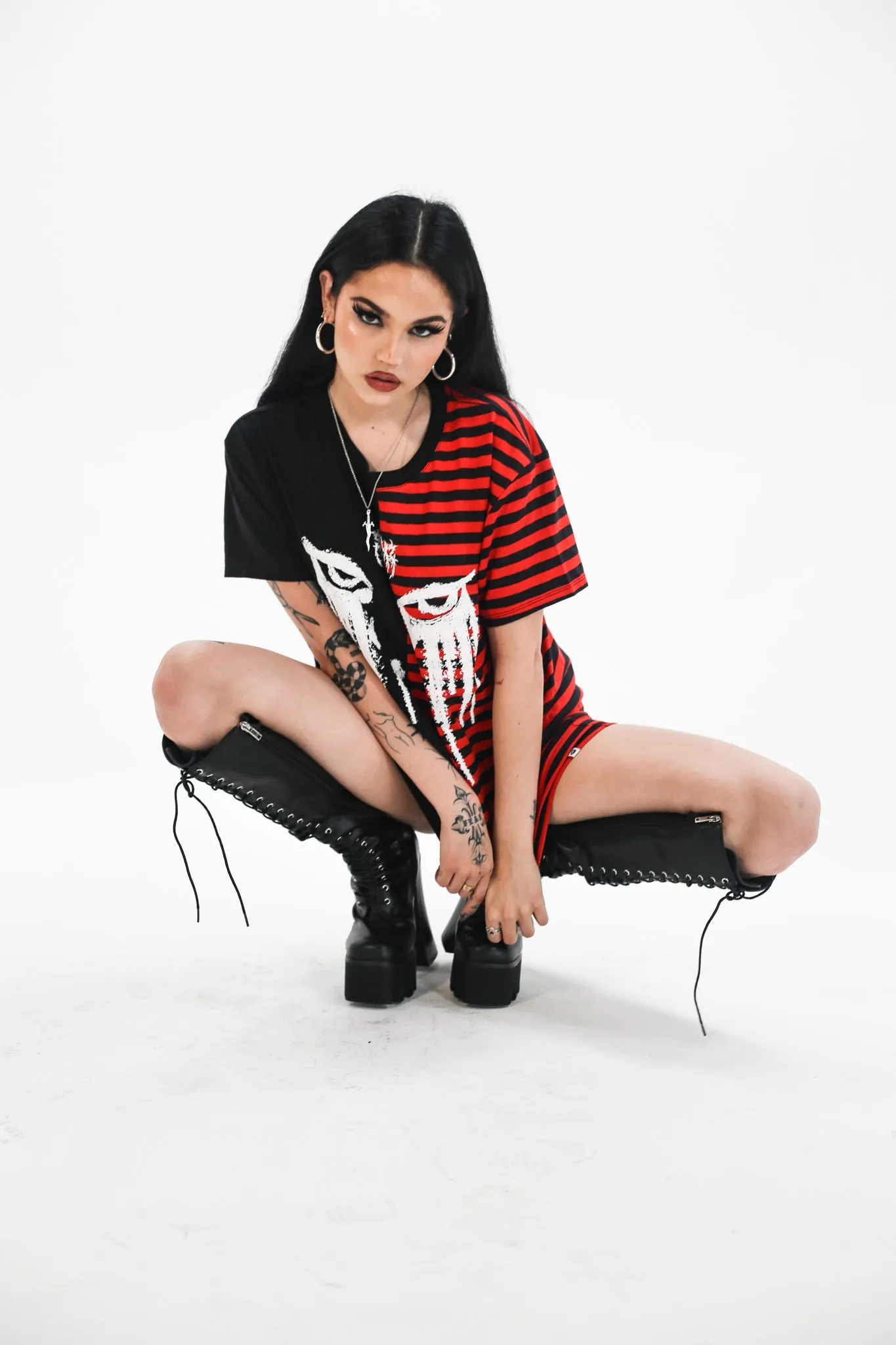 Eyes Split Short Sleeve Tee sold by SWIXXZ by Maggie Lindemann product image thumbnail 3