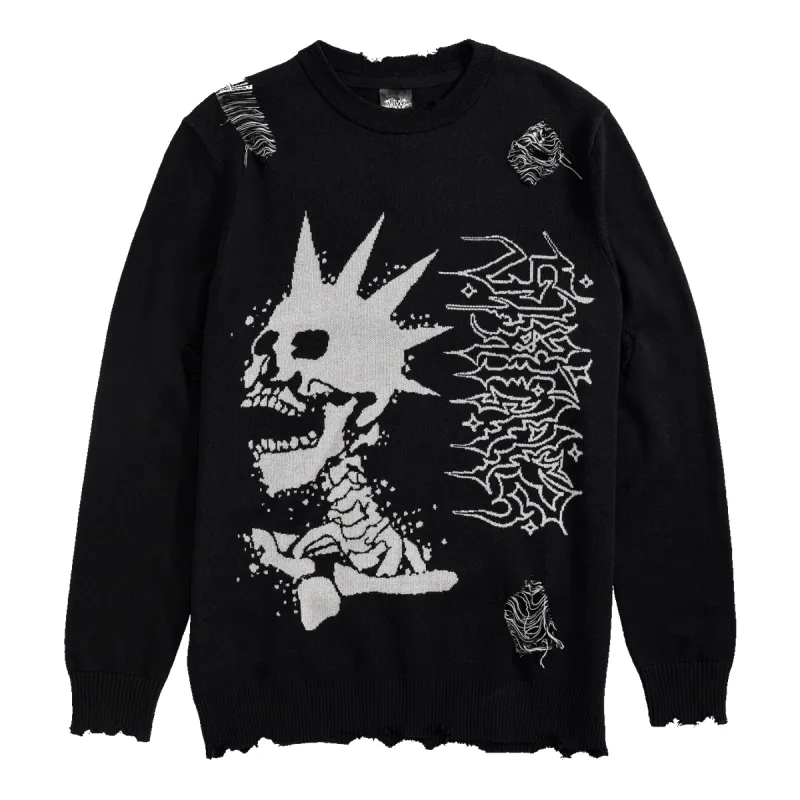 Punk Distressed Sweater sold by SWIXXZ by Maggie Lindemann