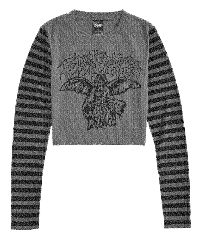 Heavenly Grey Stripe Long Sleeve T-Shirt sold by SWIXXZ by Maggie Lindemann