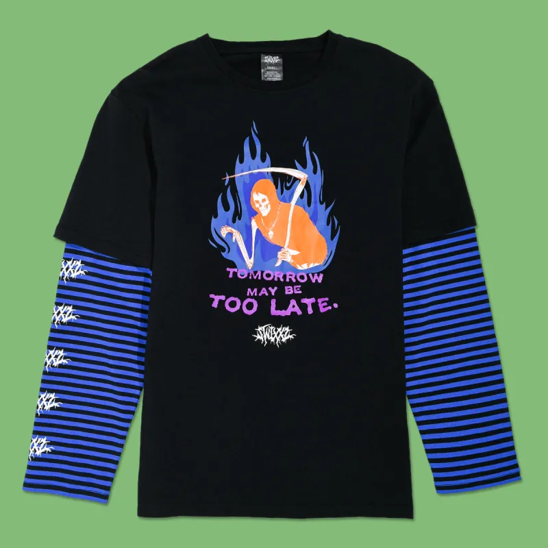 Reaper 2-Fer Stacked Long Sleeve Tee sold by SWIXXZ by Maggie Lindemann