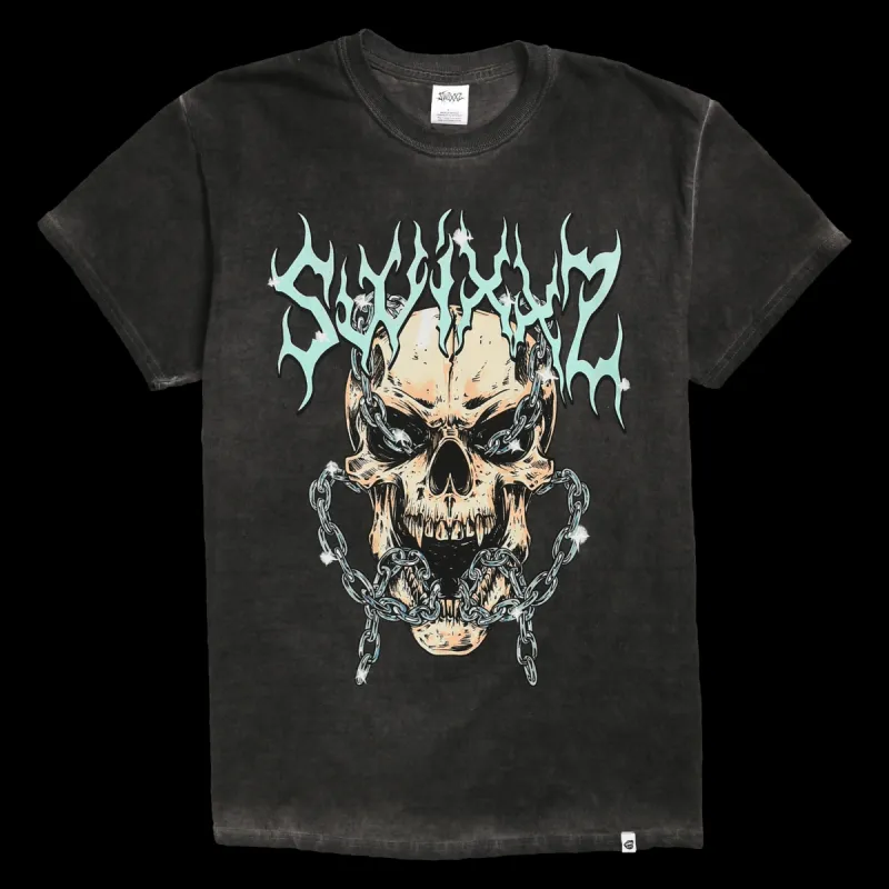 Shackled Skull Short Sleeve Tee sold by SWIXXZ by Maggie Lindemann