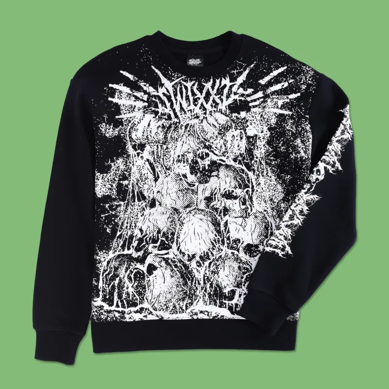 Skull Pile Oversized Crewneck sold by SWIXXZ by Maggie Lindemann