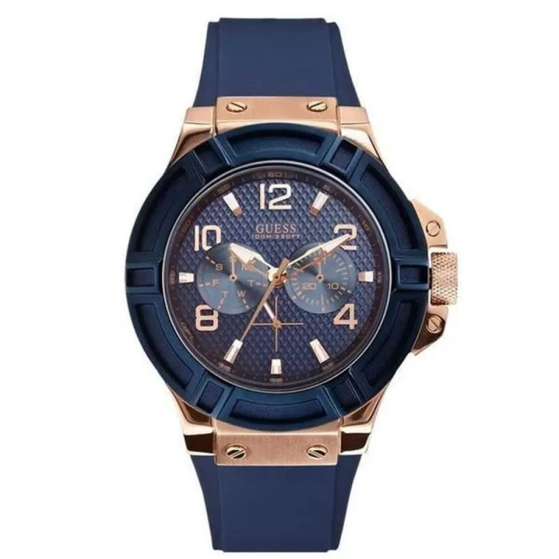 Guess W0247G3 Blue Silicone Men's Watch sold by Watch & Watch